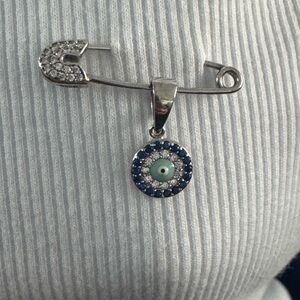 925 Sterling silver evil baby eye protection  baby 🧿 pin
